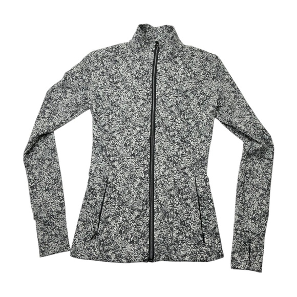 Athleta Shanti Moonflower Jacquard Textured Jacket Black - Picture 1 of 9